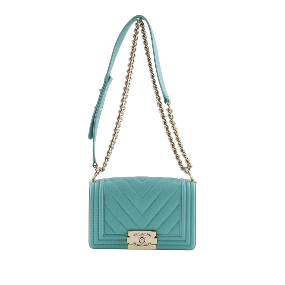 Pre-Loved Chanel Small Chevron Caviar Boy Flap